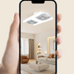 🌬️✨Dual-Head Ceiling Fan with LED Light – Modern Design with Remote Control for Living Room & Bedroom