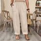 👖50% OFF!✨Women’s Cuffed Ankle Pants – Relaxed Fit, Elastic Waist, Solid Colors💛