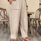👖50% OFF!✨Women’s Cuffed Ankle Pants – Relaxed Fit, Elastic Waist, Solid Colors💛