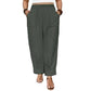 👖50% OFF!✨Women’s Cuffed Ankle Pants – Relaxed Fit, Elastic Waist, Solid Colors💛