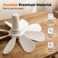 Portable Mini Ceiling Fan with Hanging Hook