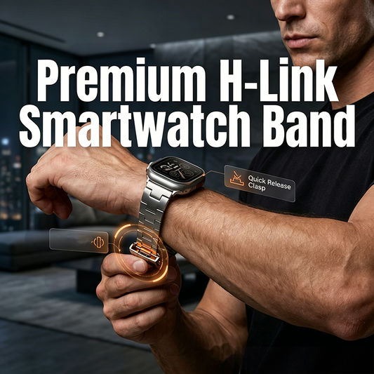 H-Link Watch Band with Butterfly Clasp for Smartwatch