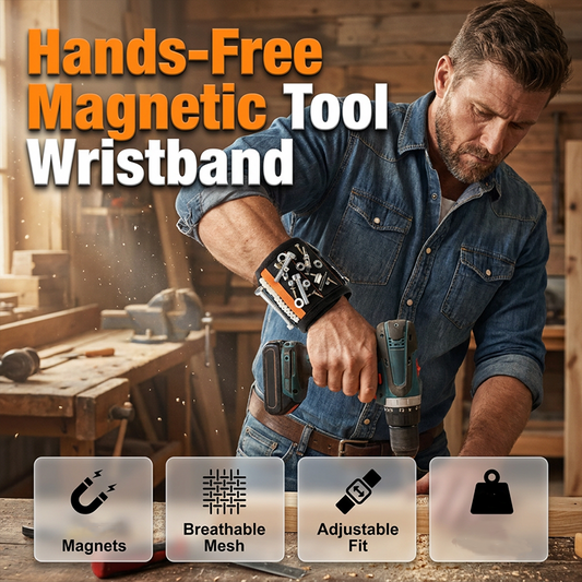 Adjustable Magnetic Tool Holder Wristband