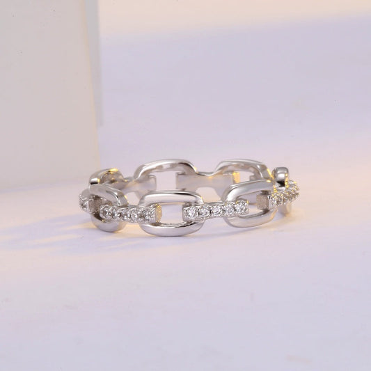 🎁New Arrival 50% OFF💥Interlocking Chain Link Eternity Ring