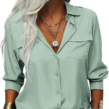📢Mid-Season Sale: 50% off – limited time ⏰Women's Classic Collared Long-Sleeve Shirt