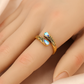 🌙 Handcrafted Moonstone Spoon Ring – Vintage Bow Embossed Design, Boho Gypsy Style with Rustic Patina, Perfect for Free-Spirited Soul