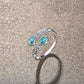 🌙 Handcrafted Moonstone Spoon Ring – Vintage Bow Embossed Design, Boho Gypsy Style with Rustic Patina, Perfect for Free-Spirited Soul