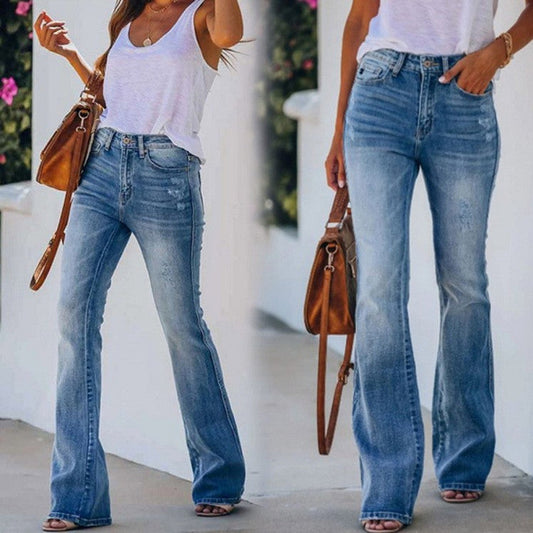 📢Mid-Season Sale: 50% off – limited time ⏰High Rise Stretch Flare Jeans – Vintage Slim Fit for Everyday Wear✨👖