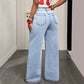 🎉 2026 Sale — Over 25,000 Sold! 💞 Women's Asymmetrical Waist Wide Leg Jeans