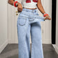 🎉 2026 Sale — Over 25,000 Sold! 💞 Women's Asymmetrical Waist Wide Leg Jeans