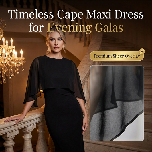 🌸 50% OFF NOW! 🌸Elegant Cape Mermaid Maxi Dress
