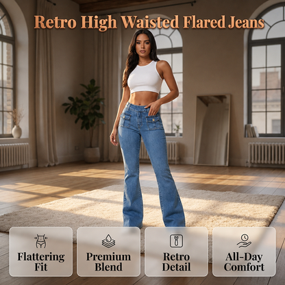 📢🔥LIMITED-TIME 50% OFF!⏰Women's High Waisted Flare Jeans