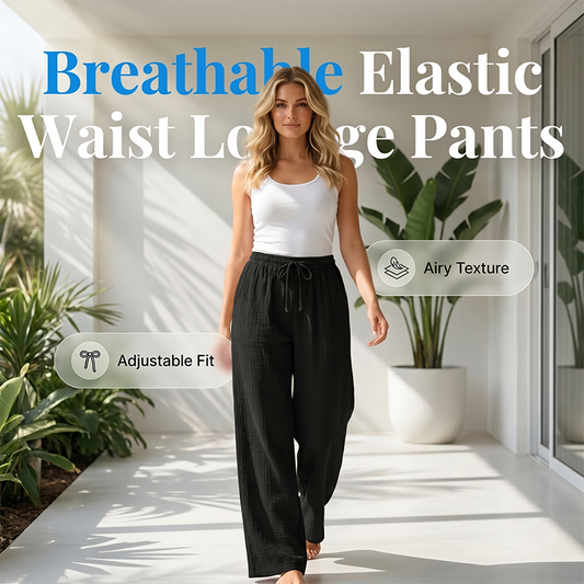 🌸 50% OFF NOW! 🌸Women’s Elastic Waist Cotton Loungewear Pants