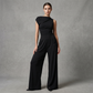 Women's Casual Wide Leg Pants – Milk Silk Fabric & Elastic High Waist 🌸