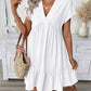 🌸 50% OFF NOW! 🌸Women's V-Neck Loose-Fit Dress with Ruffle Hem 👗 Flattering V-Neck, Playful Ruffles  ✨