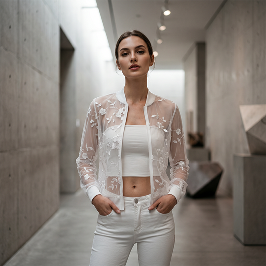 🌸LIMITED-TIME 50% OFF!⏰✨Women's Summer Floral Sheer Mesh Jacket