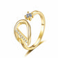 🌟💍 Elegant Letter Ring for Women | 26 Alphabet Initial CZ Ring | Adjustable Open Ring for Personalized Style & Gifts