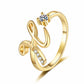 🌟💍 Elegant Letter Ring for Women | 26 Alphabet Initial CZ Ring | Adjustable Open Ring for Personalized Style & Gifts