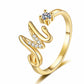 🌟💍 Elegant Letter Ring for Women | 26 Alphabet Initial CZ Ring | Adjustable Open Ring for Personalized Style & Gifts
