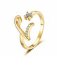 🌟💍 Elegant Letter Ring for Women | 26 Alphabet Initial CZ Ring | Adjustable Open Ring for Personalized Style & Gifts