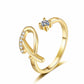 🌟💍 Elegant Letter Ring for Women | 26 Alphabet Initial CZ Ring | Adjustable Open Ring for Personalized Style & Gifts
