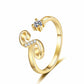 🌟💍 Elegant Letter Ring for Women | 26 Alphabet Initial CZ Ring | Adjustable Open Ring for Personalized Style & Gifts