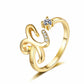 🌟💍 Elegant Letter Ring for Women | 26 Alphabet Initial CZ Ring | Adjustable Open Ring for Personalized Style & Gifts