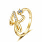 🌟💍 Elegant Letter Ring for Women | 26 Alphabet Initial CZ Ring | Adjustable Open Ring for Personalized Style & Gifts