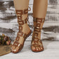 🌸LIMITED-TIME 50% OFF!⏰Lace-Up Roman Style Flat Sandals for Summer