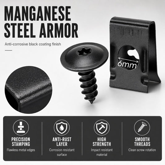 🎉 2026 Sale – Over 46,000 Sold! 🔩 Universal Car U-Clip & Screw Kit – Heavy-Duty Automotive Panel Fastener Set ✨