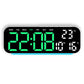 LED Display Digital Alarm Clock with Date Temp Weekday
