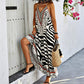 🌸LIMITED-TIME 50% OFF!⏰Women's Animal Print Backless Halter Maxi Dress