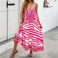 🌸LIMITED-TIME 50% OFF!⏰Women's Animal Print Backless Halter Maxi Dress
