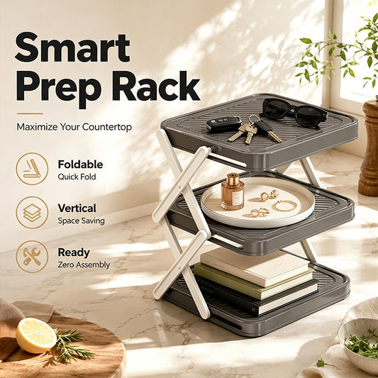 Multi-Layer Space-Saving Kitchen Prep Dish Storage