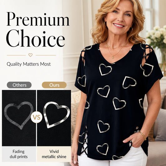 🌸LIMITED-TIME 50% OFF!⏰Women's Casual V-Neck Short Sleeve T-Shirt