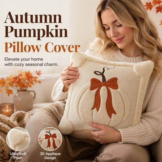 🎃✨ Bring Halloween Home! Cozy Pumpkin Throw Pillow Cover for a Warm & Festive Fall Atmosphere