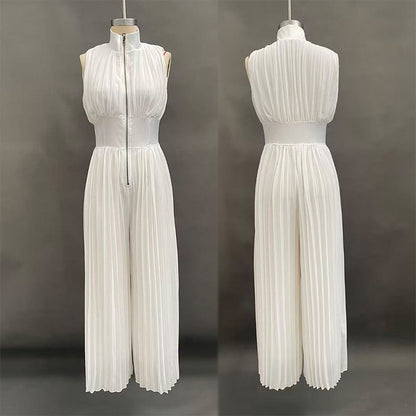 Flowing Pleated Jumpsuit