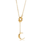 Elegant Sun and Moon Pendant Necklace