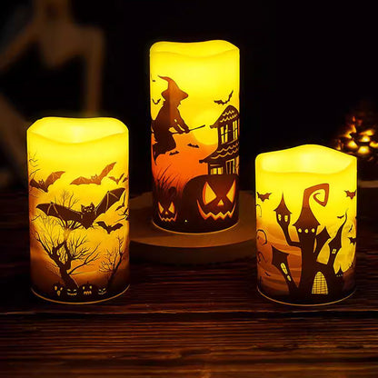 🎉 LIMITED TIME 50% OFF! 🎃 3Pcs Halloween Battery Operated Flameless LED Candles – Realistic Flicker, Safe & Spooky Decor 🕯️