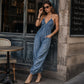 🌸LIMITED-TIME 40% OFF!⏰Women's Plus Size Halter Neck Ruched Jumpsuit