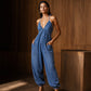 🌸LIMITED-TIME 40% OFF!⏰Women's Plus Size Halter Neck Ruched Jumpsuit