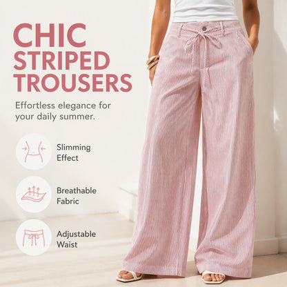 👖✨ 40% OFF Limited Time! Women's Striped Wide Leg Pants