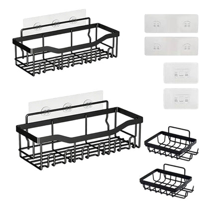 Drill-Free Bathroom Shelf Set