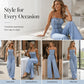 💙LIMITED-TIME 50% OFF!⏰Women Spaghetti Strap Wide Leg Denim Jumpsuit