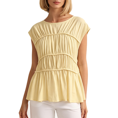 🌸LIMITED-TIME 50% OFF!⏰Women's Casual Cap Sleeve Ruched Top