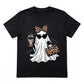 🍂🎃 Women's Halloween Graphic Tee | Cute Spooky Short Sleeve T-Shirt for Fall, Pumpkin Season & Casual Everyday Style