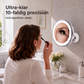 🔥 50% OFF 🪞 10X Magnifying Suction Cup LED Makeup Mirror – 360° Foldable Wall Mount Bathroom Mirror with Lights 💄