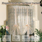 🌸LIMITED-TIME 50% OFF!⏰Embroidered Floral Tie-Up Sheer Curtain