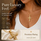 ✝️ Women's Necklace with Sparkling Cross Pendant – Elegant Twisted Design for Everyday & Special Occasions