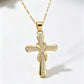 ✝️ Women's Necklace with Sparkling Cross Pendant – Elegant Twisted Design for Everyday & Special Occasions